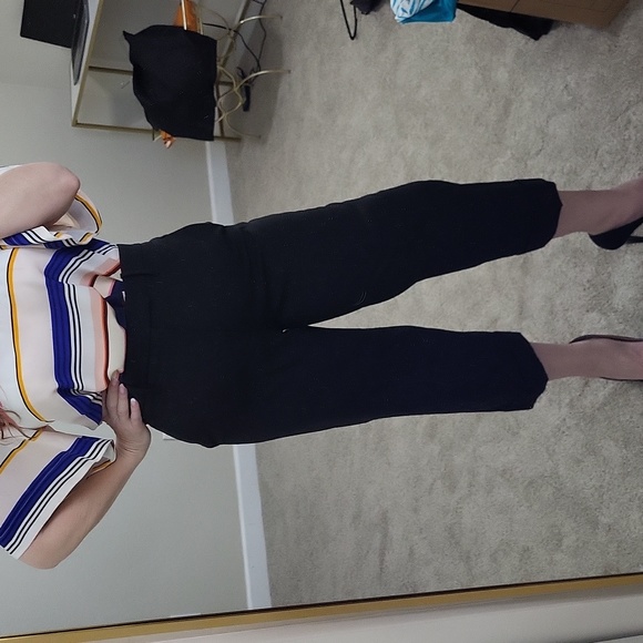 Gucci Black Capri Crop Fit Flat Front High-Waisted Pants Size 44(8) - Picture 10 of 17